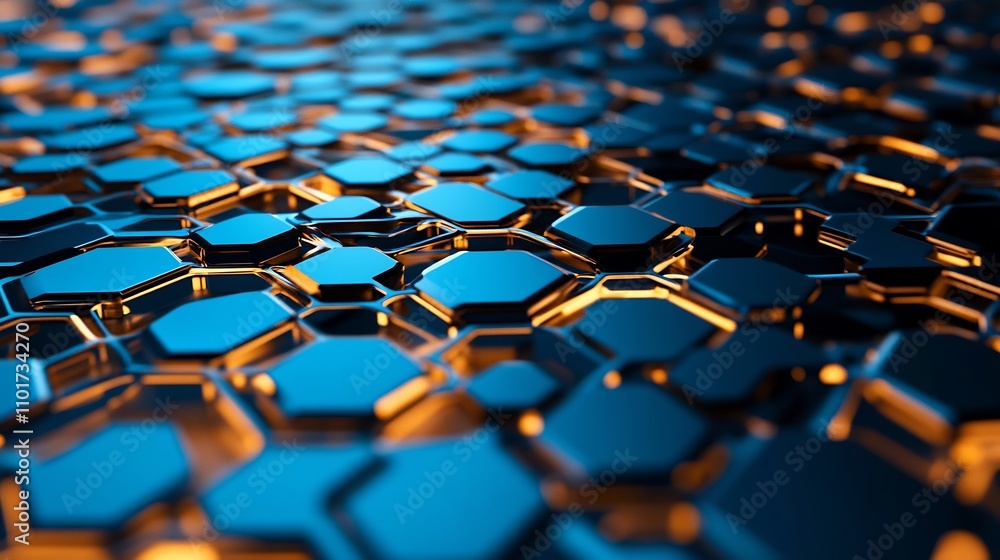 Fototapeta premium Vibrant High-Tech Gradient Tones Hexagon Mosaic Background for Professional Usage