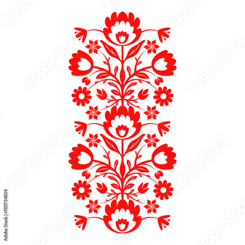 Folk Floral pattern. Decorative element.
