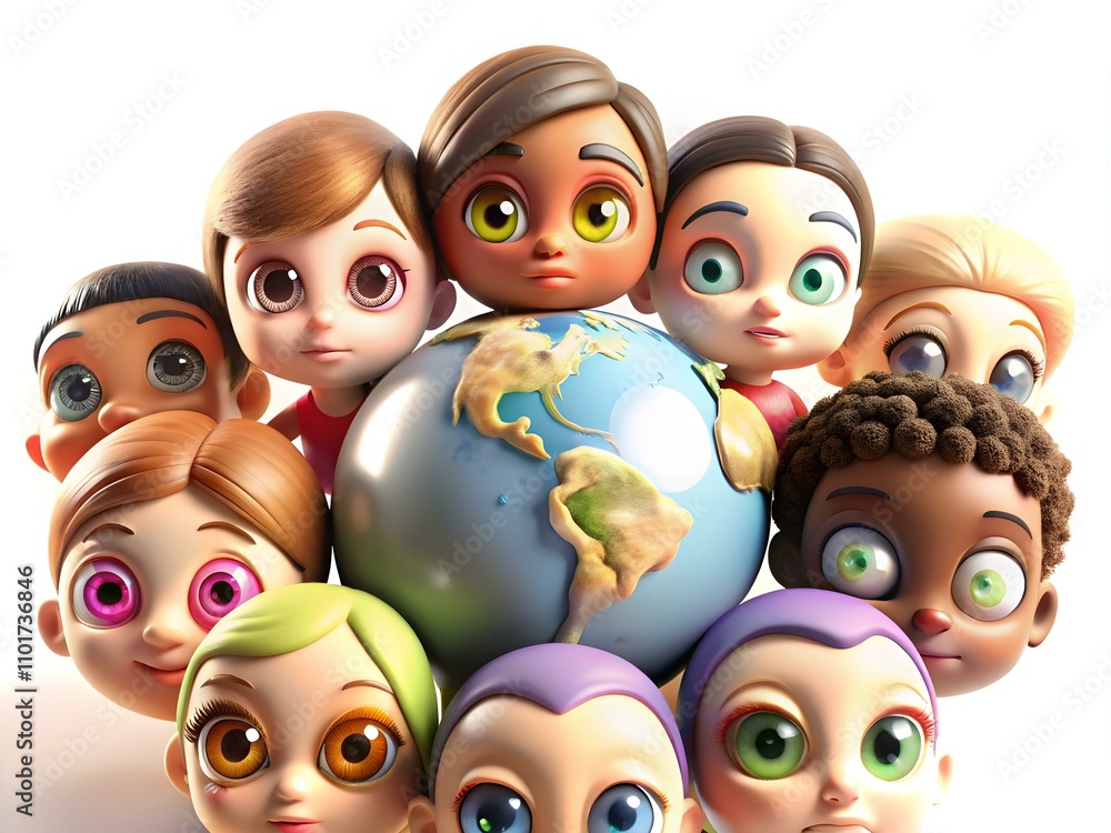 Diverse Close-Up Eyes Reflecting Globe Macro Image Symbolizing Global Unity and Diversity with Copy Space Diverse Close-Up Eyes Reflecting Globe Macro Image Symbolizing Global Unity and Diversity with Copy Space