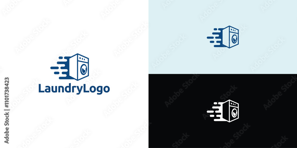 Laundry logo design. Washing machine icon for laundry service business logo template. Laundry logo design. Washing machine icon for laundry service business logo template.