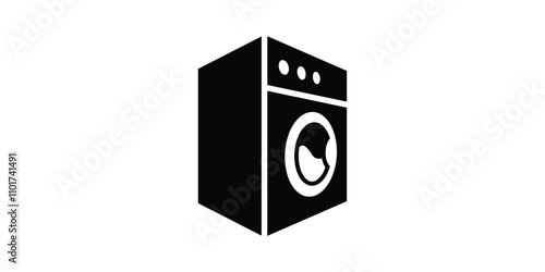 Washing Machine icon flat illustration.