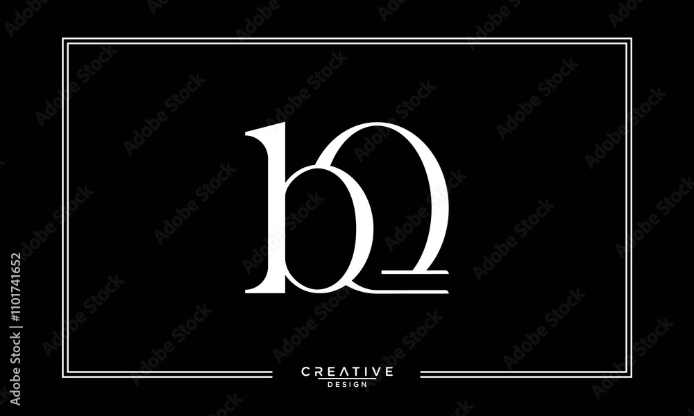 BQ, QB, B, Q, Abstract Letters Logo Monogram BQ, QB, B, Q, Abstract Letters Logo Monogram