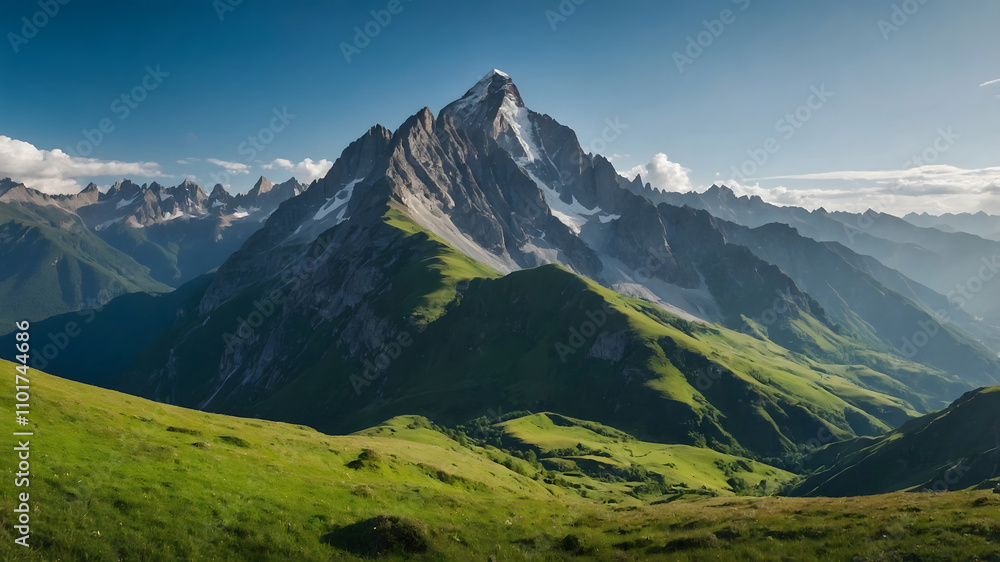 Fototapeta premium Stunning mountains landscape background