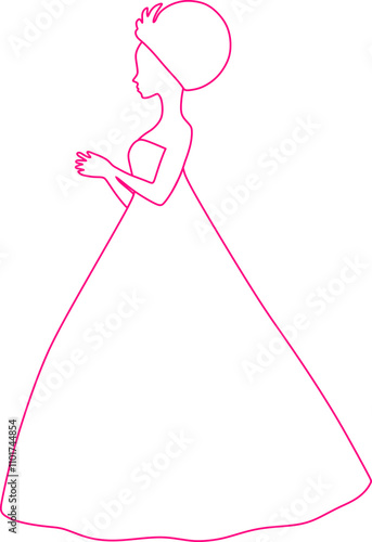 woman in flowy dress