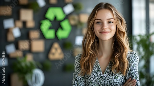 Businesswoman Managing Sustainable Logistics Focusing on Eco-Friendly Transportation and Green Strategies in Close-Up