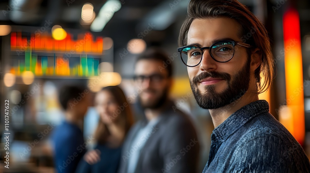 Business Team Analyzing Financial Performance in Open Office Evaluating Marginal Costs in Stock Photo Business Team Analyzing Financial Performance in Open Office Evaluating Marginal Costs in Stock Photo