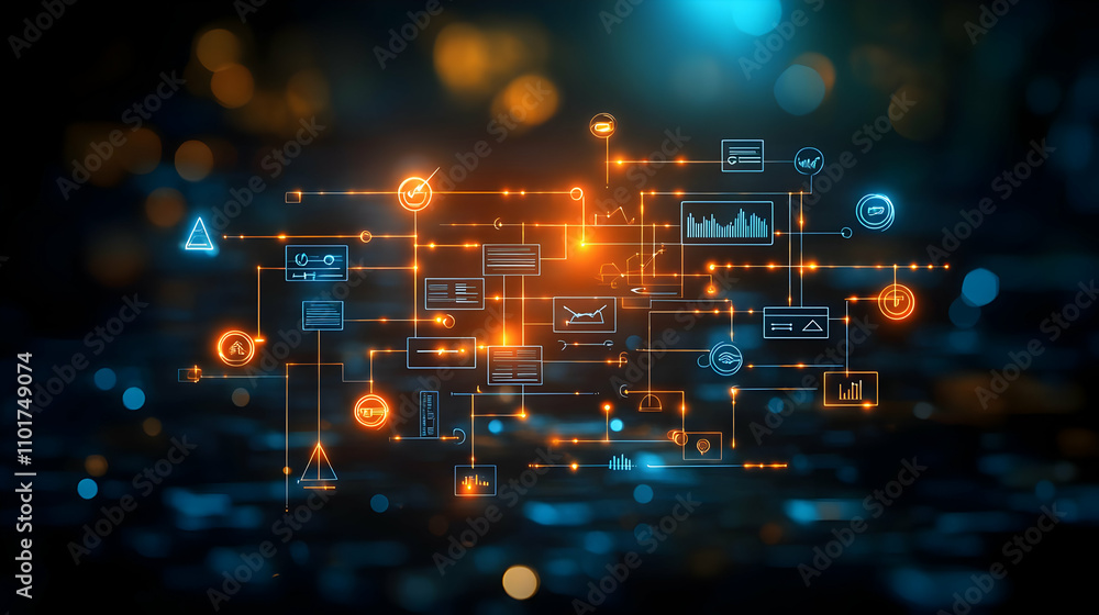 Soft Focus Plain Background with Marketing Strategy Elements for Digital Banners Soft Focus Plain Background with Marketing Strategy Elements for Digital Banners