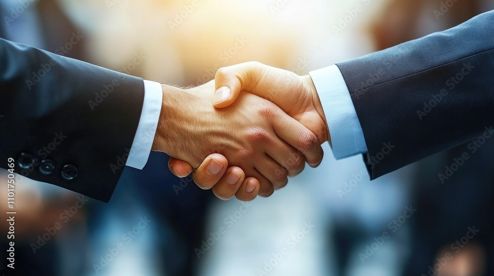 Professional Business Handshake Symbolizing Partnership and Trust Professional Business Handshake Symbolizing Partnership and Trust
