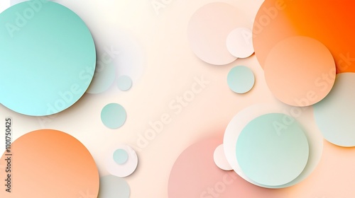Wallpaper Mural Elegant Abstract Pastel Gradient Circles Minimal Geometric Composition Torontodigital.ca