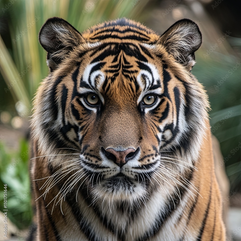 Close up view portrait of a Siberian tiger (Panthera tigris altaica) Close up view portrait of a Siberian tiger (Panthera tigris altaica)