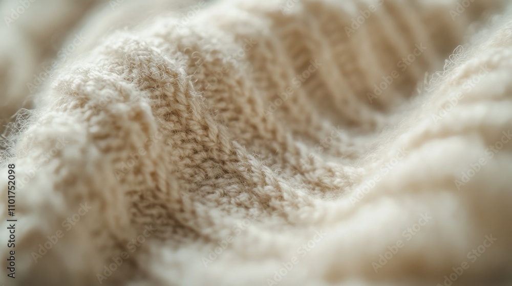 Soft Beige Knit Texture Cozy Wool Fabric Close Up Soft Beige Knit Texture Cozy Wool Fabric Close Up
