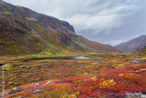 Hills and mountains on the Arctic Circle Trail which links Kangerlussuaq and Sisimiut, Greenland