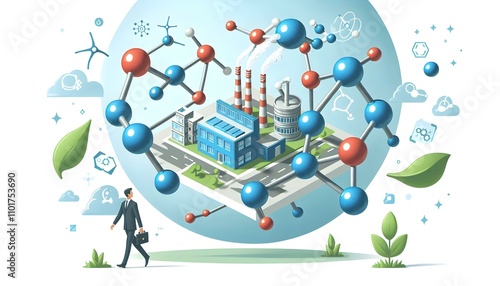 Flat Orbiting Molecular Structure of Sustainable Materials in Eco-Friendly Industrial Processes