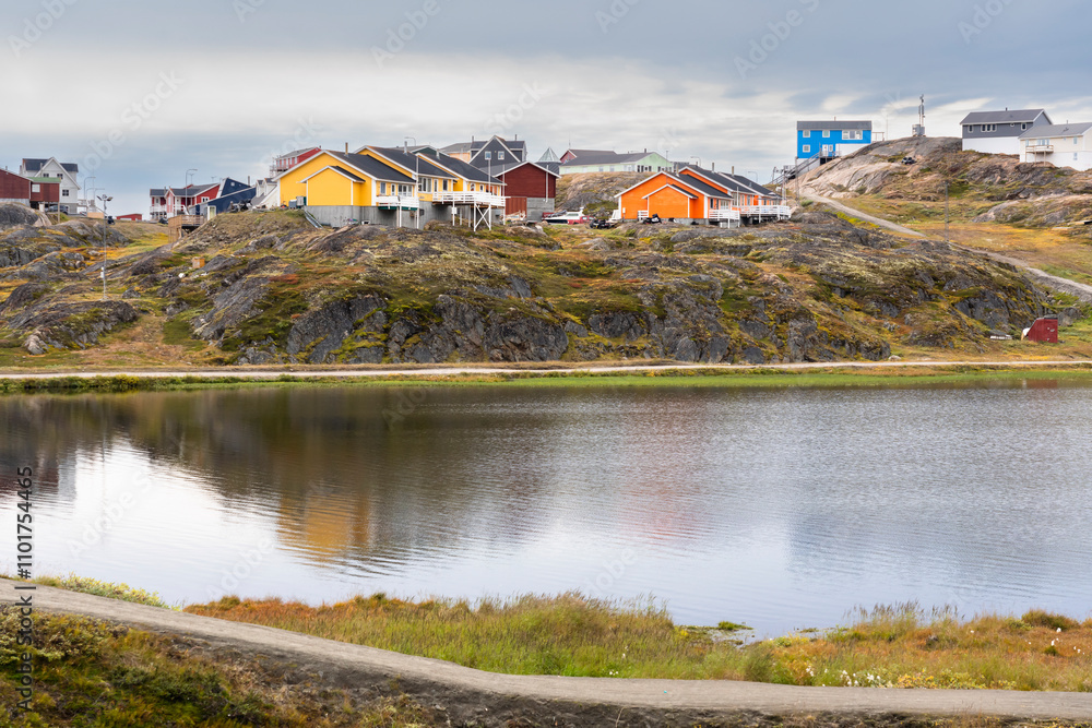 Hills and mountains on the Arctic Circle Trail which links Kangerlussuaq and Sisimiut, Greenland