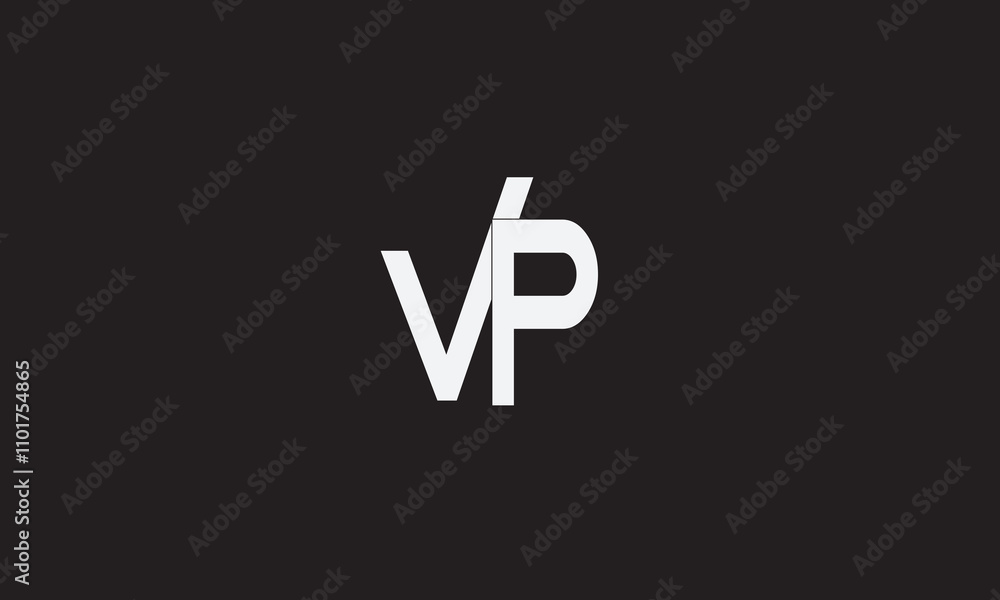 VP, PV, V, P Abstract Letters Logo Monogram VP, PV, V, P Abstract Letters Logo Monogram