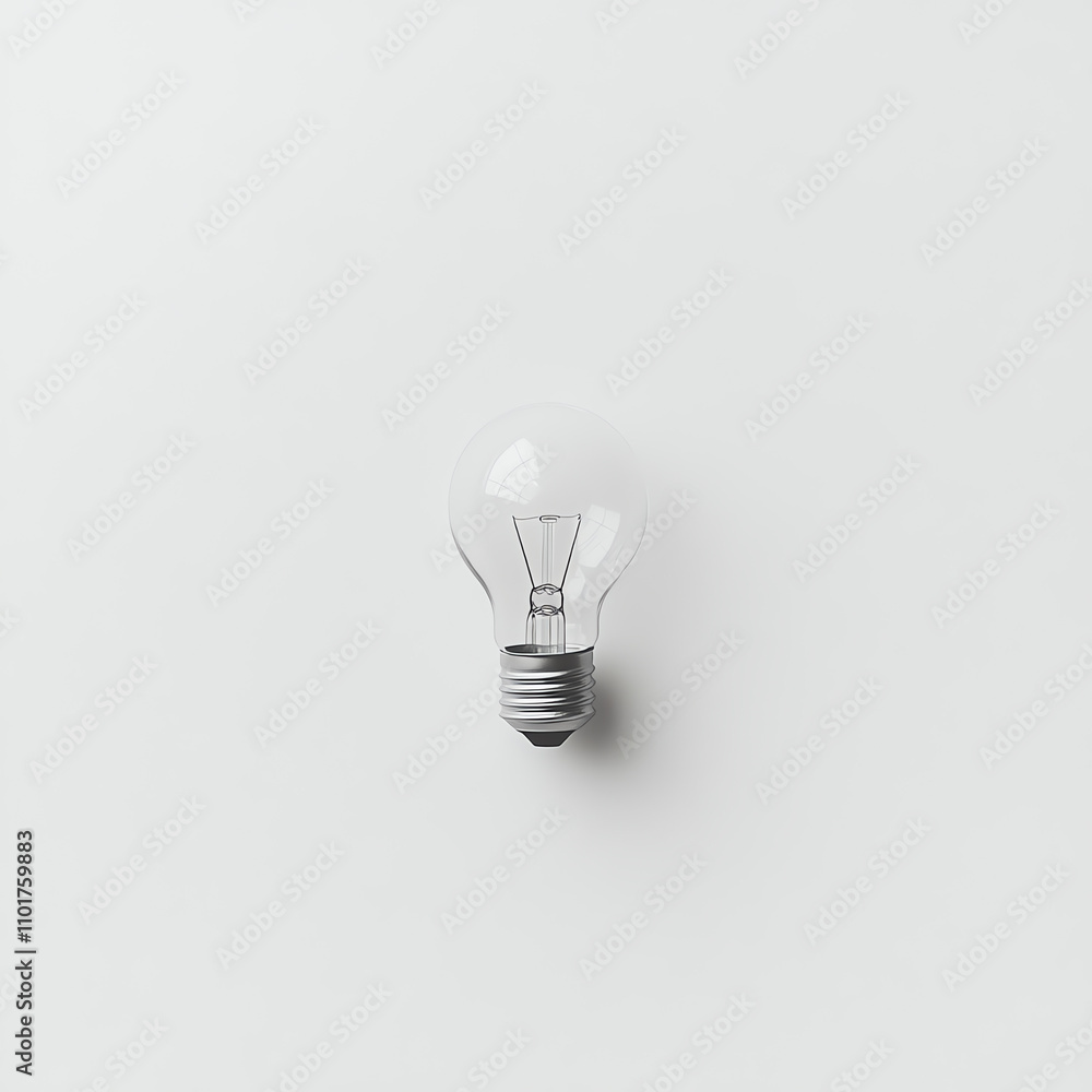 A minimalist light bulb mounted on a clean white wall, symbolizing innovation. A minimalist light bulb mounted on a clean white wall, symbolizing innovation.