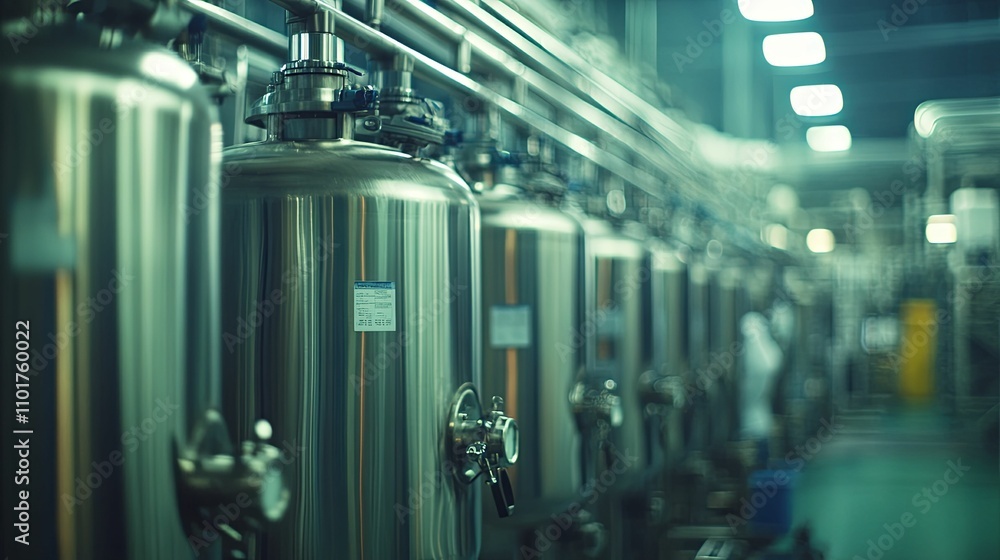 Industrial Stainless Steel Tanks And Piping System Industrial Stainless Steel Tanks And Piping System
