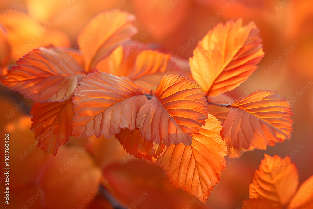 Close-up of vibrant orange leaves, showcasing autumn's beauty and seasonal change. Close-up of vibrant orange leaves, showcasing autumn's beauty and seasonal change.