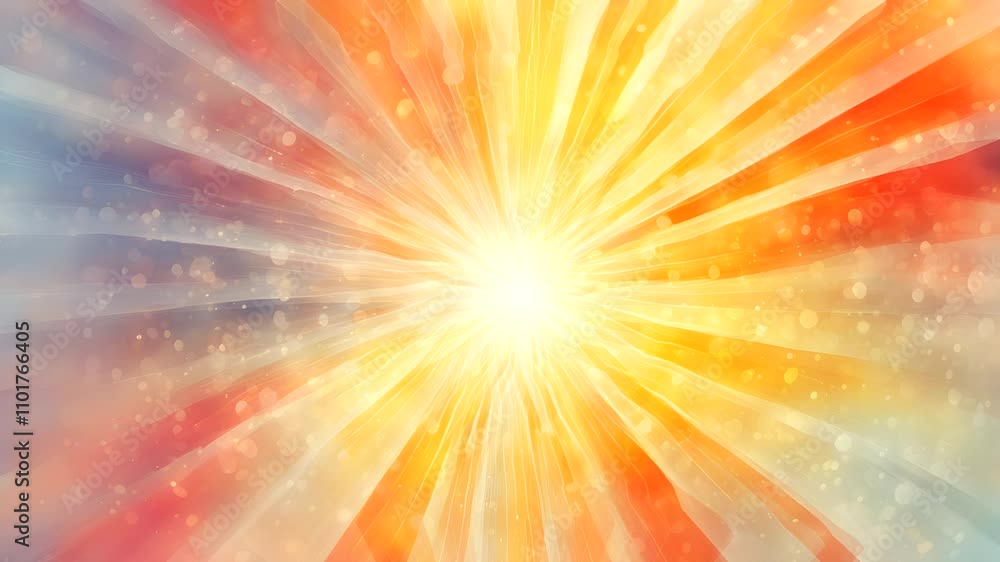 A vibrant burst of light radiating in warm colors, creating an energetic and uplifting atmosphere. A vibrant burst of light radiating in warm colors, creating an energetic and uplifting atmosphere.