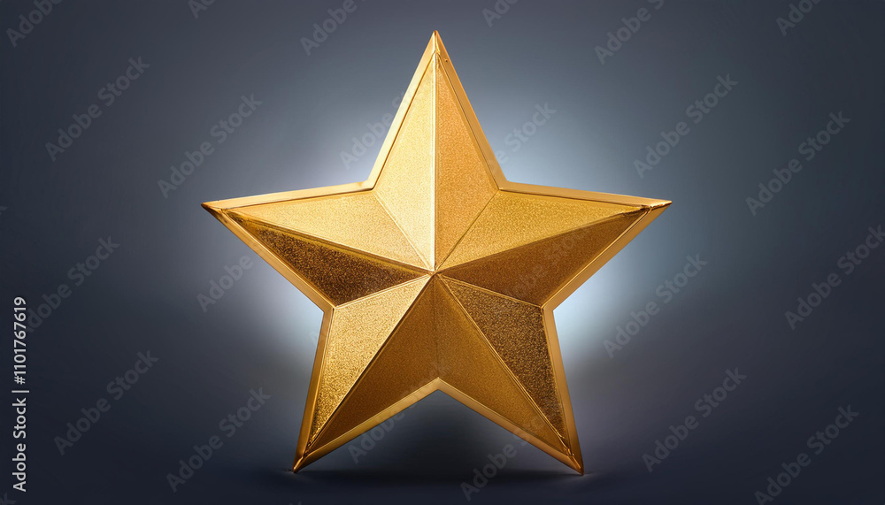 Free vector golden star in 3d Free vector golden star in 3d