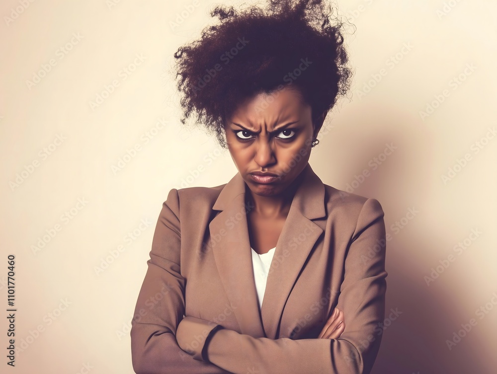 Angry frustrated unhappy Businesswoman Black Woman Serious Angry frustrated unhappy Businesswoman Black Woman Serious