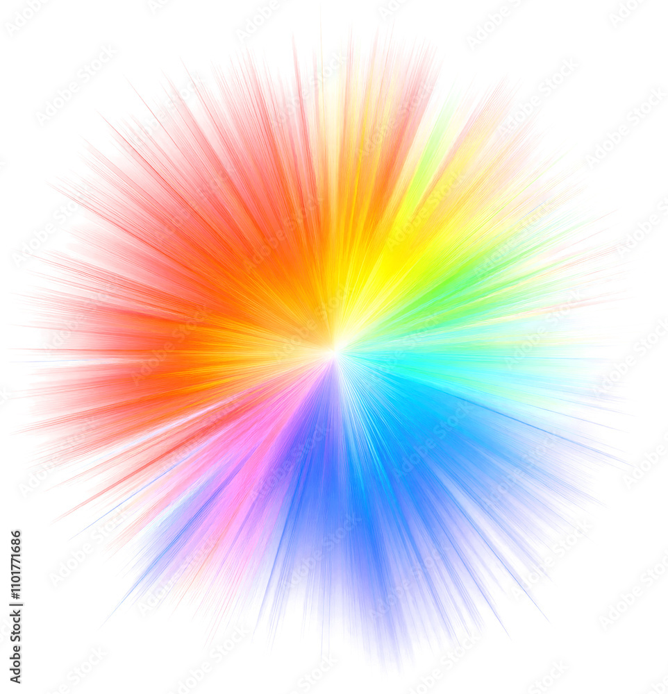 A vibrant burst of rainbow colors radiates outward, creating a dynamic and visually striking display of light. A vibrant burst of rainbow colors radiates outward, creating a dynamic and visually striking display of light.
