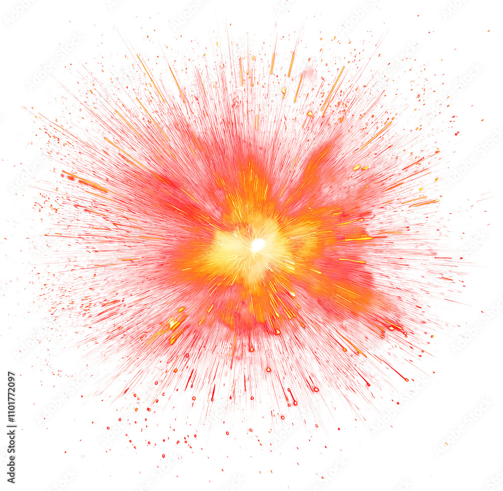 A vivid explosion radiating fiery colors and dynamic energy. A vivid explosion radiating fiery colors and dynamic energy.