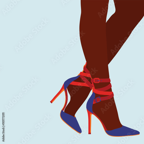 Woman high heel shoes illustration