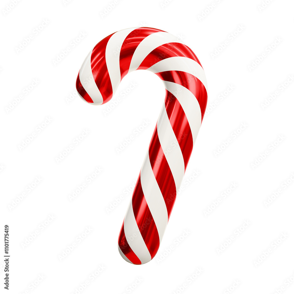 Obraz premium Candy cane isolated in transparent background 