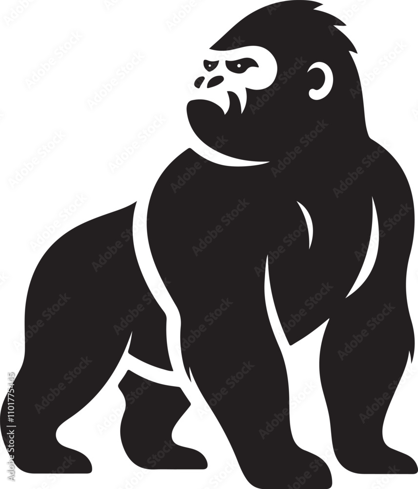 Gorilla silhouette vector illustration Gorilla silhouette vector illustration