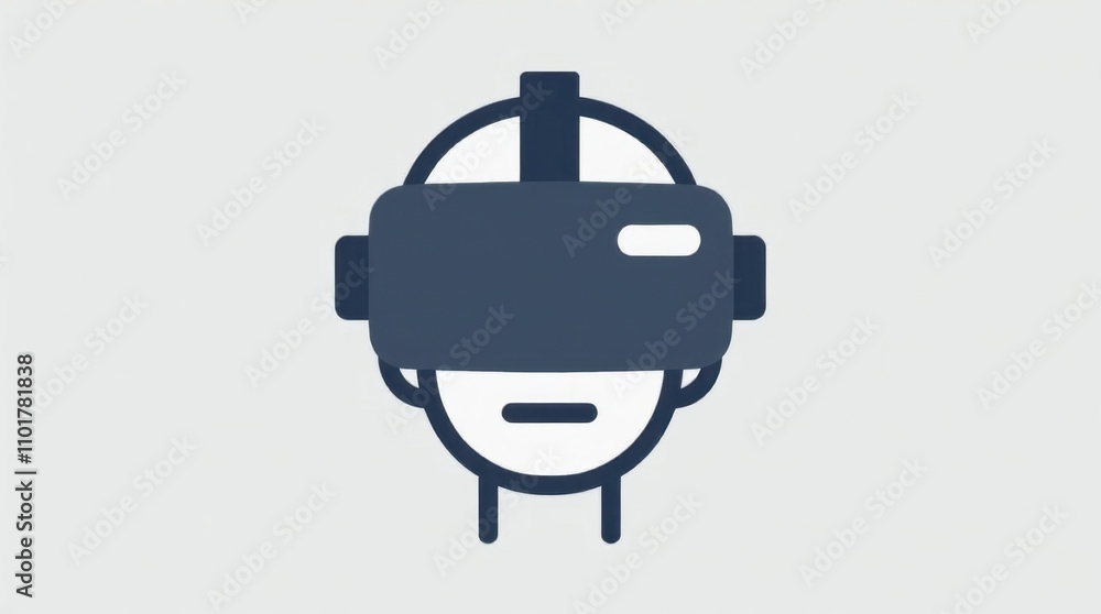 Two-Tone VR Headset Icon for Immersive Gaming Two-Tone VR Headset Icon for Immersive Gaming