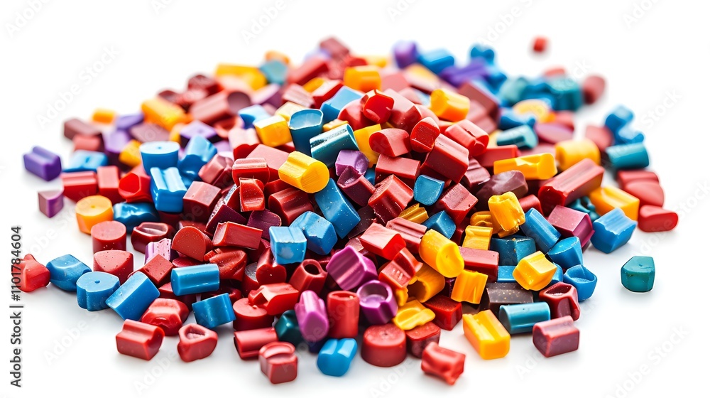 A vibrant assortment of small plastic pellets in various colors, typically used in manufacturing and crafting. A vibrant assortment of small plastic pellets in various colors, typically used in manufacturing and crafting.