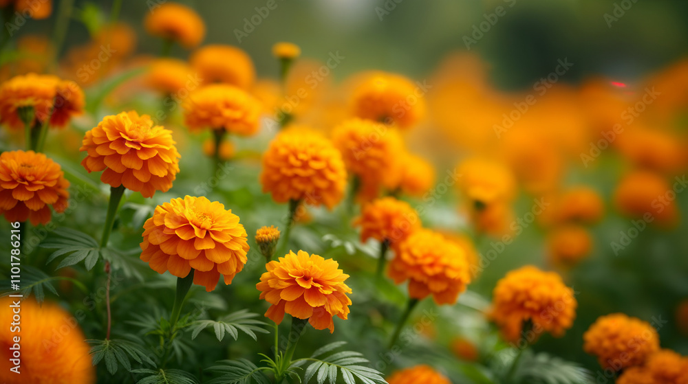 Vibrant Marigolds in Bloom Vibrant Marigolds in Bloom