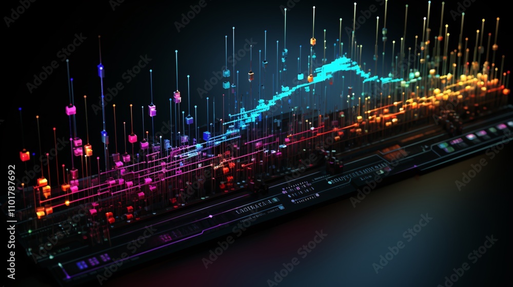Obraz premium Network signal strength indicator with full bars in a digital context