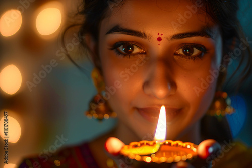 Wallpaper Mural Generative AI Image of Traditional Diwali Festival of Lights with Oil Lamps and Festive Atmosphere Torontodigital.ca