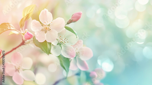 abstract spring background with bokeh