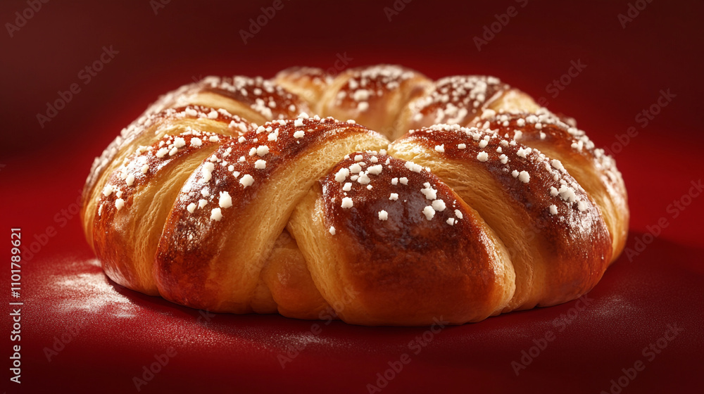 Delicious Sweet Bread Ring Bakery Pastry Golden Crust Delicious Sweet Bread Ring Bakery Pastry Golden Crust