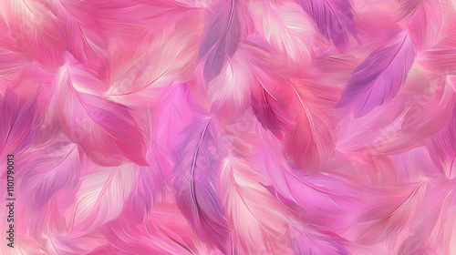 pink feathers background