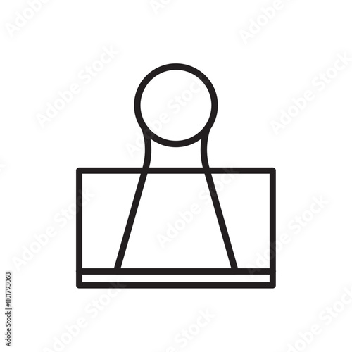 Blinder clip icon flat line symbol set.