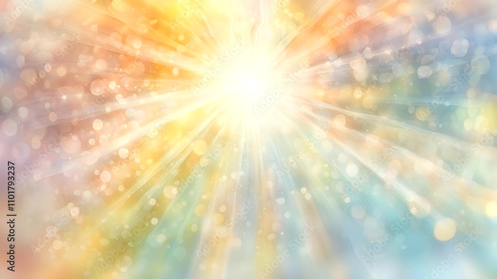 A vibrant burst of light and color creating an ethereal, dreamy atmosphere. A vibrant burst of light and color creating an ethereal, dreamy atmosphere.
