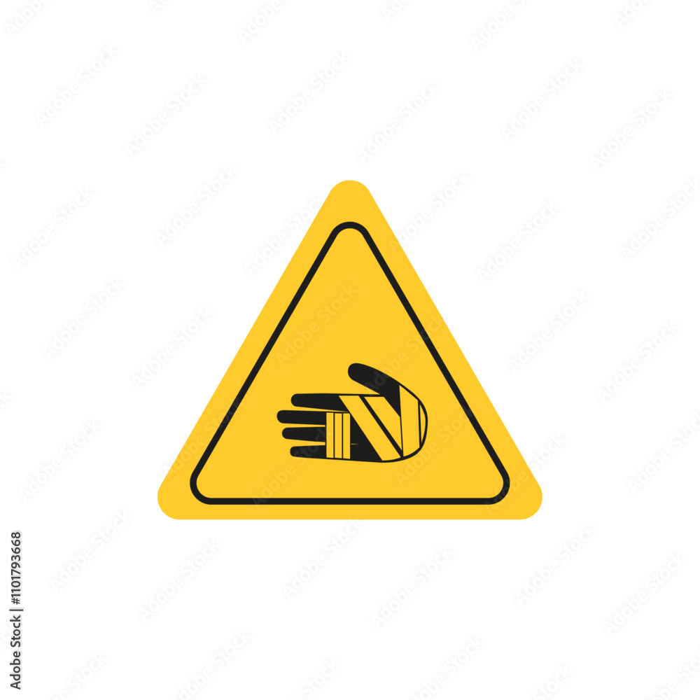 Chemical burns hazard sign flat line symbol set. Chemical burns hazard sign flat line symbol set.