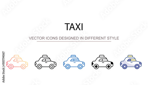 Taxi icon design with white background stock illustration