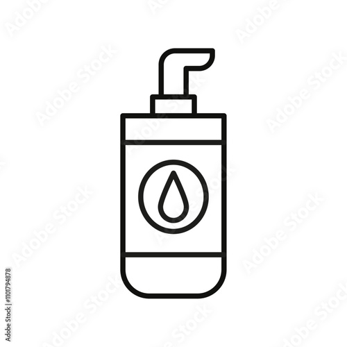 Face cleanser icon flat line symbol set.