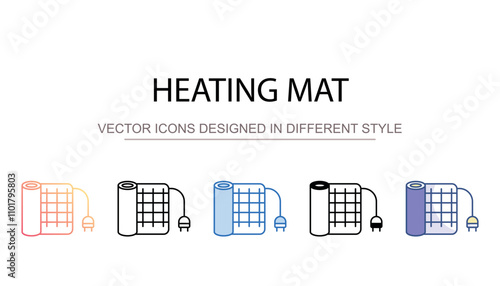 Heating Mat icon design with white background stock illustration