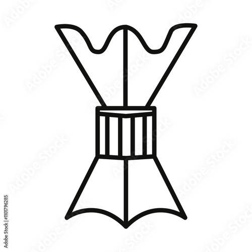 Islamic incense icon flat line symbol set.