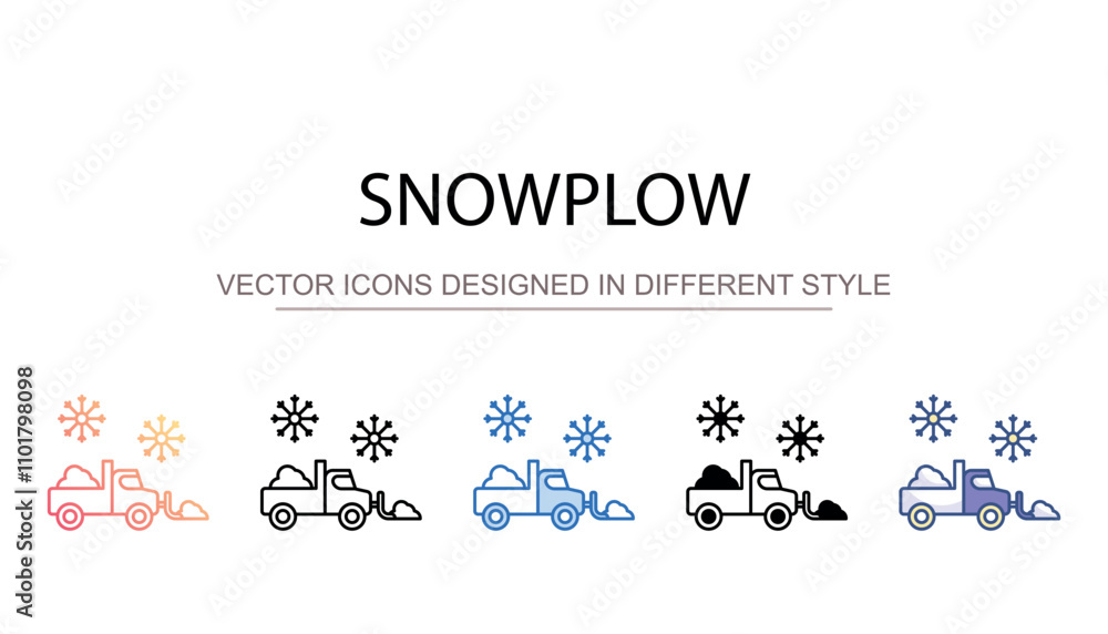 Snowplow icon design with white background stock illustration Snowplow icon design with white background stock illustration