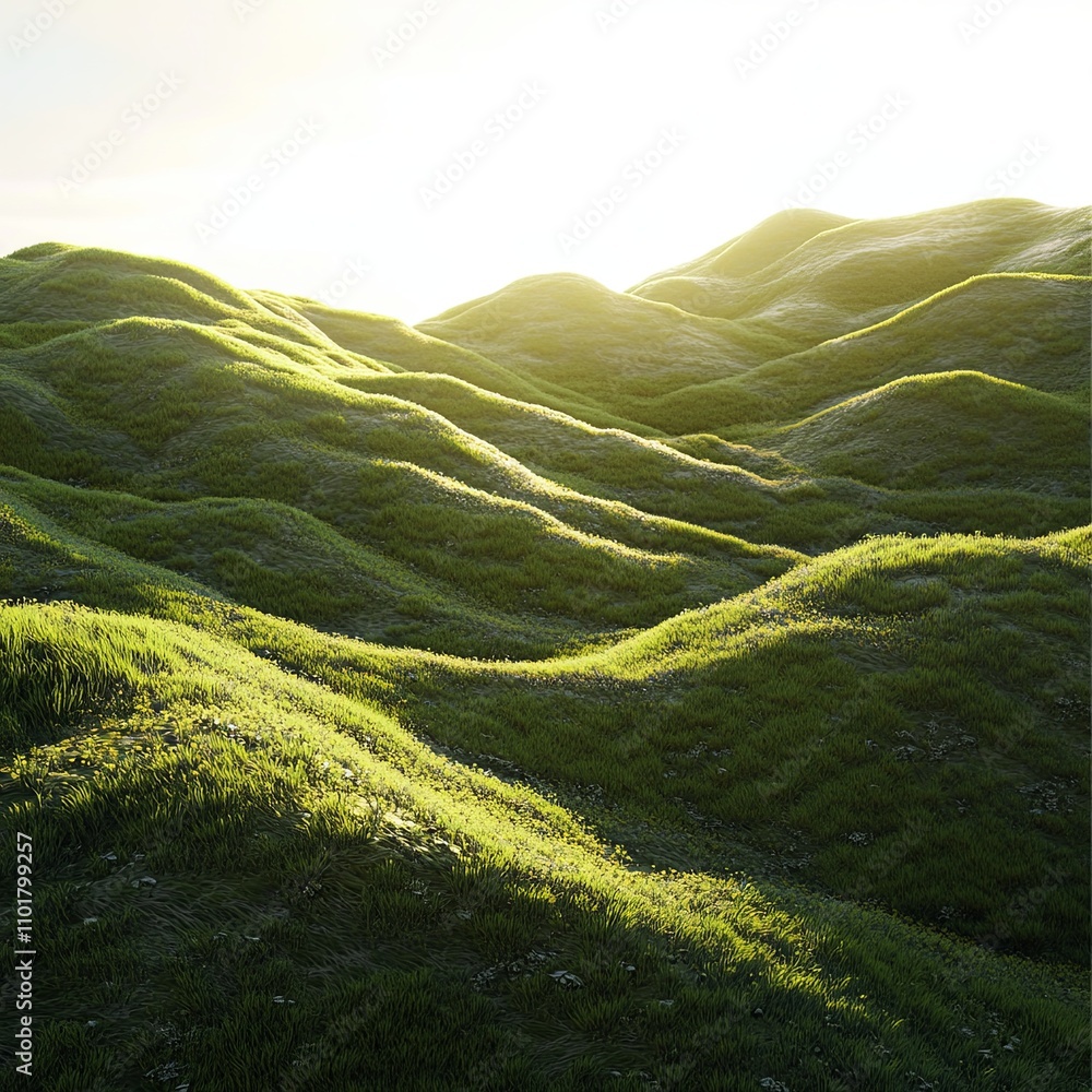 green mount slope at the early morning green mount slope at the early morning