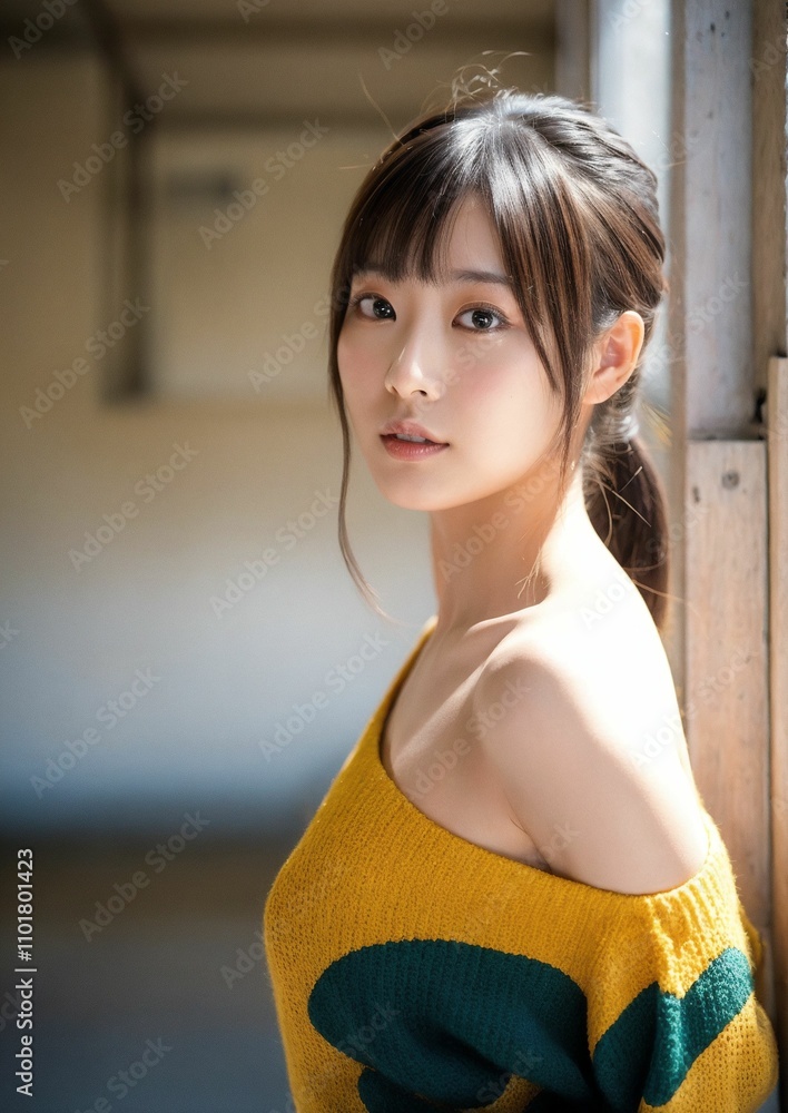 Fototapeta premium アルゴリズムの彩 -Algorithm Irodori- 「AIが描く美の世界：未来の日本人美女たち」