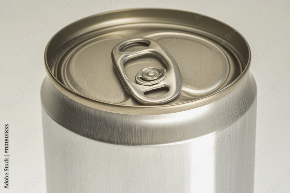 A detailed view of a soda can with a distinctive label and design A detailed view of a soda can with a distinctive label and design