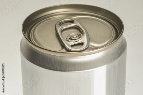 A detailed view of a soda can with a distinctive label and design photo